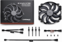 Noctua NF-A14x25r G2 PWM chromax.black 140mm PWM Rendszerhűtő ventilátor - Fekete