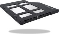 Icy Dock ToughArmor MB852M2PO-B M.2 -> 5.25" Slim 2x M.2 NVMe SSD Mobil Rack - Fekete