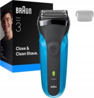 Braun Series 3 - 310s Vezeték nélküli Akkus Nedves-Száraz Borotva - Fekete / Kék