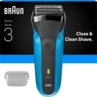 Braun Series 3 - 310s Vezeték nélküli Akkus Nedves-Száraz Borotva - Fekete / Kék