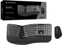 Conceptronic ORAZIO02US ERGO Wireless Ergonomikus Billentyűzet + Egér US - Fekete