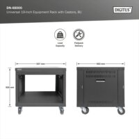 Digitus 19" Univerzális Álló Rack Szekrény 8U 420x507mm - Fekete