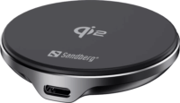 SANDBERG Qi2 15W Mágneses Wireless Qi2 Töltő - Fekete