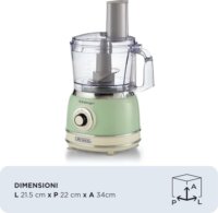 Ariete 1781GR Vintage Konyhai robotgép 1.2L 1000 Watt - Világoszöld