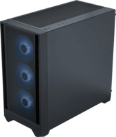 Silentware Flow 110 A-RGB Midi torony Számítógépház + 4db 120mm ventilátor - Fekete