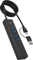 ICY BOX IB-HUB1737-C3 7-port USB-C HUB (4× USB‑C 3.2 + 3× USB‑A 3.2)