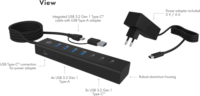 ICY BOX IB-HUB1737-C3 7-port USB-C HUB (4× USB‑C 3.2 + 3× USB‑A 3.2)