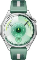 Huawei Watch GT 6 46mm AMOLED Okosóra Zöld Nejlon Szíjjal - Ezüst