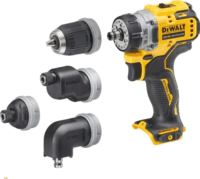 DeWalt DCD703NT-XJ Akkus fúró-csavarozó + 4 cserélhető fej + Koffer (Akku és töltő nélkül)
