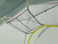 Jack Wolfskin Stratos Lite II 2 személyes Kupola sátor 95 x 90,5 x 45 cm - Zöld