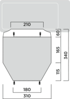 Easy Camp Eidfjord Napellenzős alagút sátor Lakóautóhoz 340 x 310 x 210 cm - Szürke