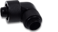 Alphacool 17613 Eiszapfen 16/10mm 90° -os Csavaros Csatlakozó Adapter G1/4" - Fekete