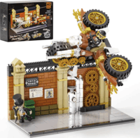 Lumibricks F9067 Steampunk Motorkerékpáros Üldözés 424 Darabos Építőjáték
