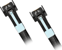 Icy Dock MB413L-B PCIe kábel 0.5m (MCIO x8 SFF-TA-1016 - 2x MCIO x4 SFF-TA-1016)