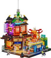 Lumibricks F9073 Cyberpunk Neoncity Izakaya 1987 Darabos Építőjáték