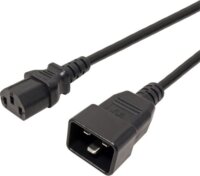 PREMIUMCORD 250V C13-C20 Hálózati tápkábel 1m - Fekete
