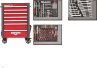 Gedore 3301694 Wingman Műhelykocsi + 129 db-os szerszámkészlet