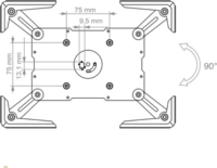 Hagor 8714 Flex-Lock 9,7" - 12,9" Fali Tablet tartó konzol - Fekete