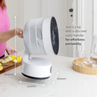 MeacoFan Sefte 8 Hordozható akkumulátoros Ventilátor 38 cm - Fehér / Fekete