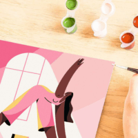 Ravensburger CreArt FEstés számok szerint - Yoga 20 x 20 cm