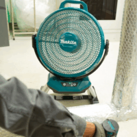 Makita DCF301Z Akkus / Vezetékes Hordozható Ventilátor Ø 33cm - Zöld ( Akku és töltő nélkül)