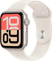 Apple Watch SE 3 44mm Okosóra Csillagfény Sportszíjjal S/M - Ezüst