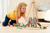 Eichhorn 55 darabos Fa vasúti szett híddal