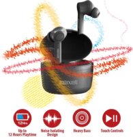 Maxell SYNC UP TWS Bluetooth Fülhallgató Töltőtokkal - Fekete