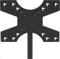 Hagor 1983 32"-55" Tv / Monitor gurulós padló tartó állvány - Fekete