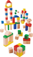 Eichhorn 75 darabos fa építőkocka készlet
