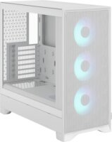 Fractal Design Pop 2 Air TG RGB Midi Torony Számítógépház + 3db 120mm RGB Ventilátor - Fehér