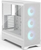 Fractal Design Pop 2 Air TG RGB Midi Torony Számítógépház + 3db 120mm RGB Ventilátor - Fehér