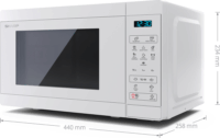 Sharp YC-MS02E-C Mikrohullámú Sütő 20L 800W - Fehér