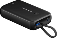 Goobay 76252 Powerbank Integrált USB-C Kábellel / 20000mAh 30W - Fekete