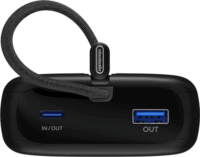 Goobay 76252 Powerbank Integrált USB-C Kábellel / 20000mAh 30W - Fekete