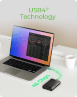 ICY BOX IB-1920M-C42 USB 4.0 Külső M.2 NVMe SSD Ház - Fekete