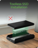 ICY BOX IB-1920M-C42 USB 4.0 Külső M.2 NVMe SSD Ház - Fekete