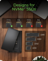 ICY BOX IB-1920M-C42 USB 4.0 Külső M.2 NVMe SSD Ház - Fekete