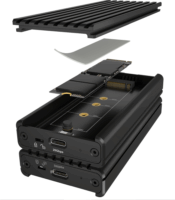 ICY BOX IB-1917M-C32a USB-C 3.2 Külső M.2 NVMe SSD Ház - Fekete
