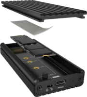 ICY BOX IB-1917M-C32a USB-C 3.2 Külső M.2 NVMe SSD Ház - Fekete