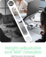 ICY BOX IB-NH300-R Állítható / Dönthető 10-17" Laptop Asztali Állvány - Ezüst