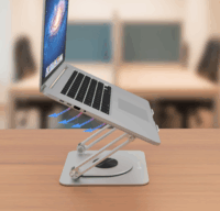 ICY BOX IB-NH300-R Állítható / Dönthető 10-17" Laptop Asztali Állvány - Ezüst