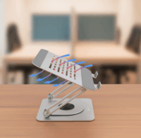 ICY BOX IB-NH300-R Állítható / Dönthető 10-17" Laptop Asztali Állvány - Ezüst