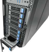 SilverStone WS380-E Szerver Torony Számítógépház + 3db 120mm + 2db 80mm ventilátor - Fekete