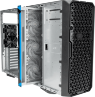 SilverStone WS380-E Szerver Torony Számítógépház + 3db 120mm + 2db 80mm ventilátor - Fekete