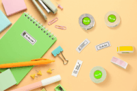 Peach PE102 14 x 40 mm Nyomtatható etikett címke - Átlátszó (180 címke/tekercs)