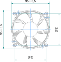 EKL 22226 PWM Szerver Intel CPU Hűtő (Socket 1150 / 1151 / 1155 / 1156)