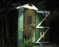 REV LED napelemes Kültéri lámpa mozgásérzékelővel 1,5 W - Fekete