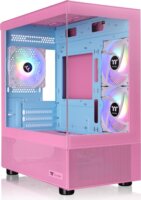 Thermaltake View 170 TG ARGB Micro Torony Számítógépház + 3db 120mm ARGB Ventilátor - Rózsaszín