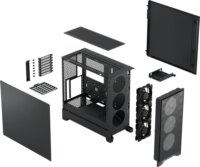 Fractal Design Pop 2 Air Solid Midi Torony Számítógépház + 3db 120mm Ventilátor - Fekete